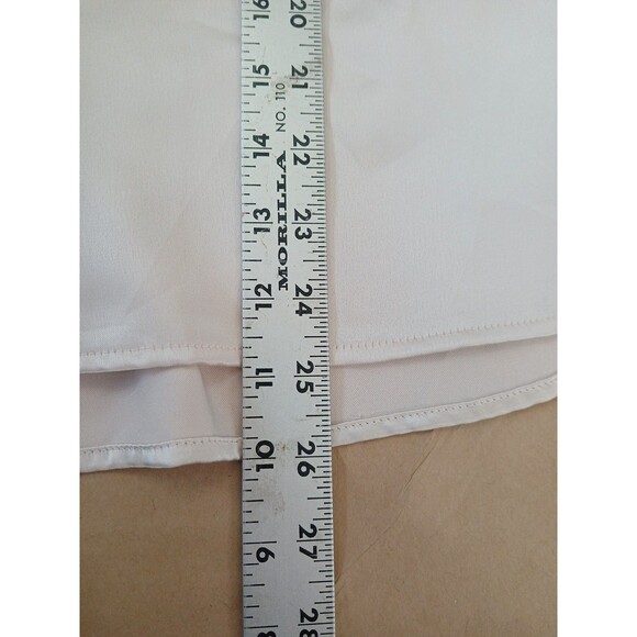 Nicole Miller Satin Shell Top Womens XL Champagne Cap Sleeve Relaxed Elegant - Picture 3 of 6